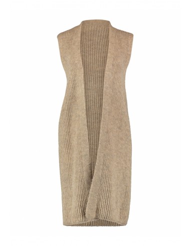 Chaleco beige de punto