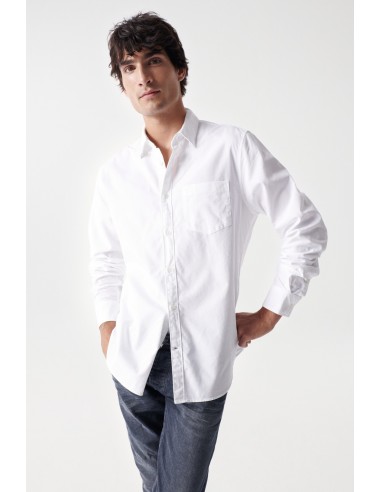 Camisa blanca rorte regular, Salsa.